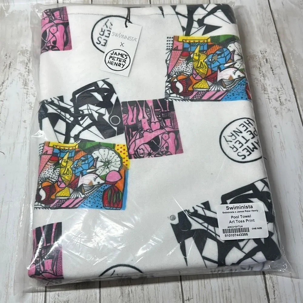 Swiminista James Peter Henry Pool Towel Art Toss‎ Print Limited edition